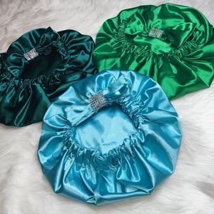 Satin custom made bonnets